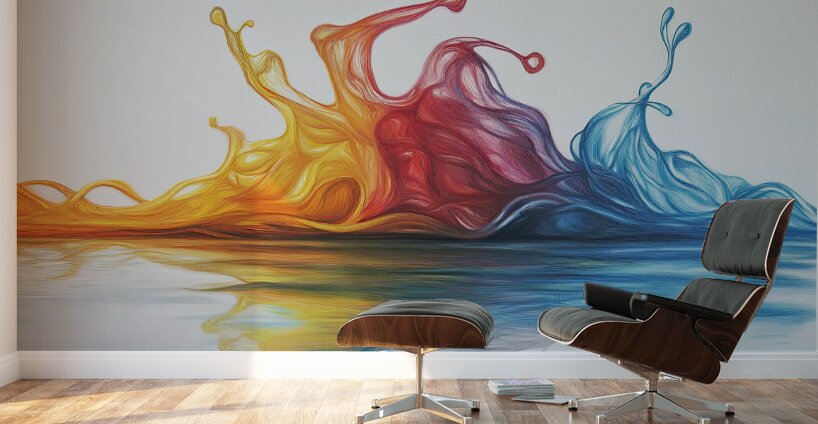 Chromatic Dance of Fluids Y92H7N 45 Wall Murals