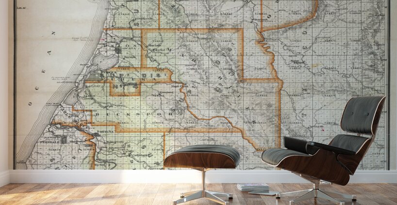 1909 Map of Humboldt County California – Early 20th-Century Regional Map Depicting Roads Settlements Rivers and Forest Areas Reflecting Logging Coastal Geography and Northern California’s Economic Development Wall Murals