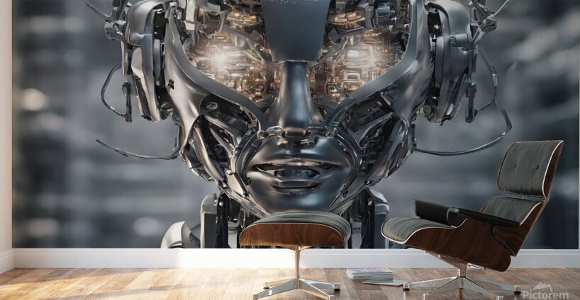 Psychotronic robot Wall Murals