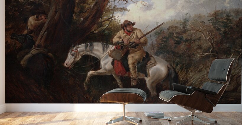 American Frontier Life [1852] by Arthur Fitzwilliam Tait [1819–1905] Wall Murals