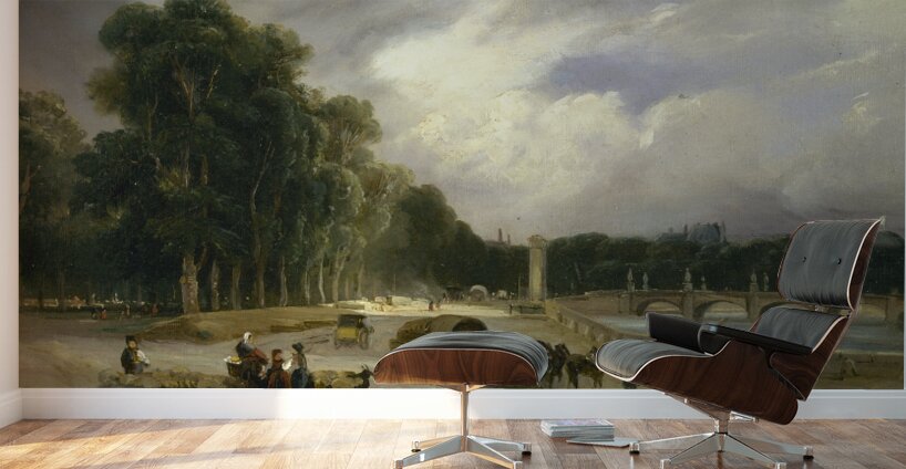 Le Cours–la–Reine [1828] by Théodore Gudin [1802–1880] Wall Murals