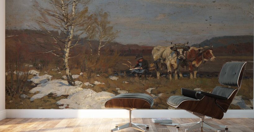 Die Vesperpause [1904] by Otto Strützel [1855–1930] Wall Murals