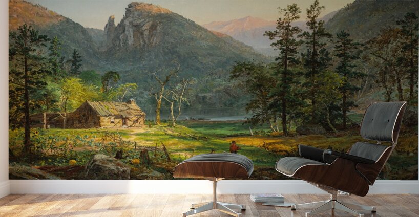 Pioneer’s Home. Eagle Cliff. White Mountains [1859] by Jasper Francis Cropsey [1823–1900] Wall Murals