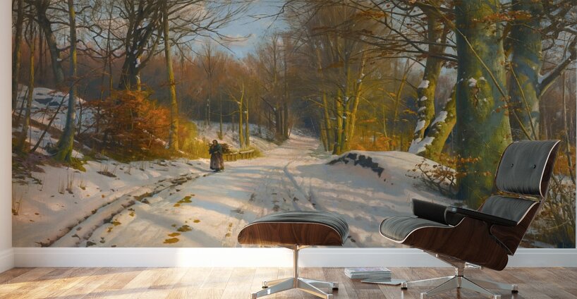 Winter Landscape [1917] by Peder Mørk Mønsted [Danish . 1859–1941] Wall Murals