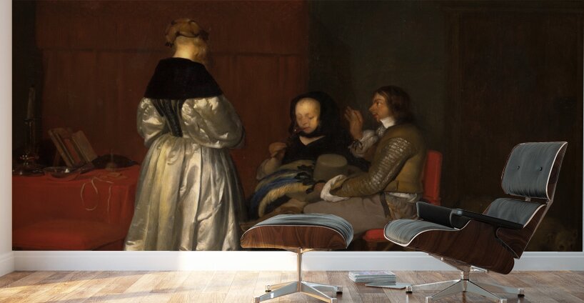 De vaderlijke vermaning [1824–1850] by Charles van Beveren [1809–1850] Wall Murals