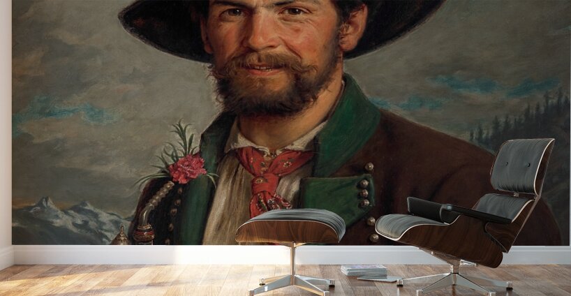 Tiroler Bauer in Stubaier Tracht [1881] by August Pezzey the elder [1847–1915] Wall Murals