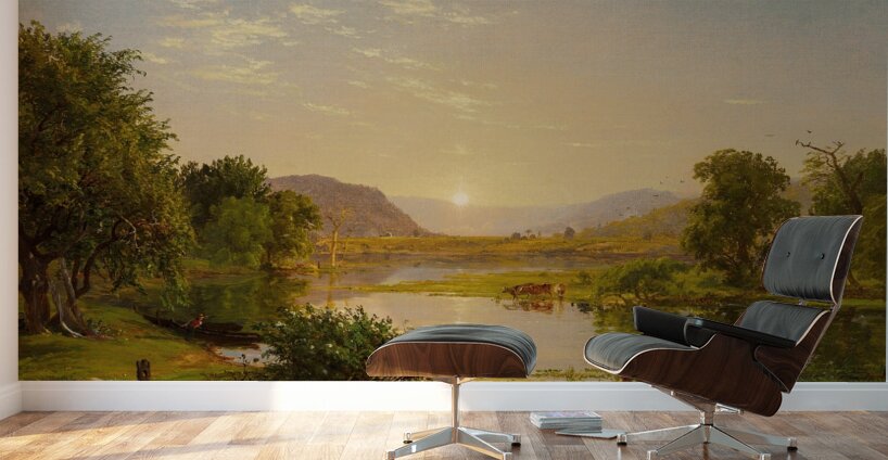 Preparing the Boats at Greenwood Lake [1858] by Jasper Francis Cropsey [1823–1900] Wall Murals