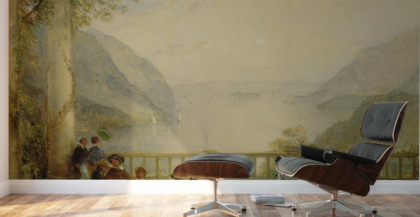 Figures on a Balcony. Probably at Westpoint [ca. 1843] by Thomas Creswick [1811–1869] Wall Murals