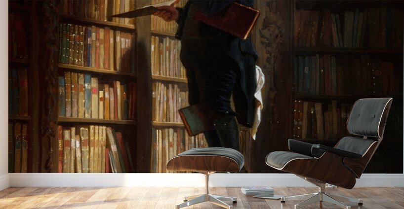 The Bookworm [circa 1851] by Carl Spitzweg [1808–1880] Wall Murals