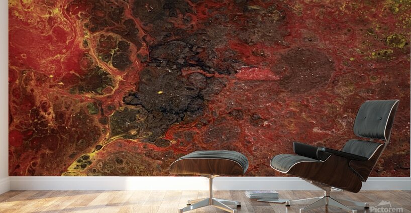 Caos en rojo Wall Murals