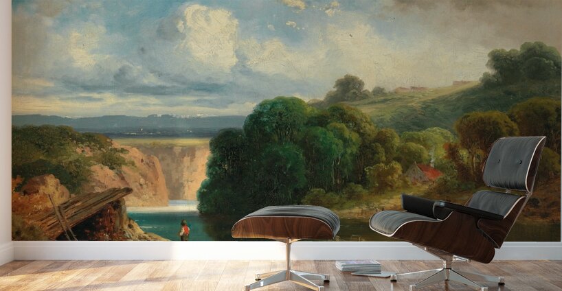 A River Valley by Anton Doll [1826–1887] Wall Murals