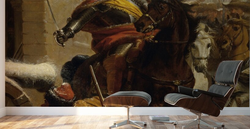 Johann de Werth’s Überfall bei Tuttlingen 1643 [1866] by Karl von Blaas [1815–1894] Wall Murals