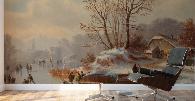 Scene near Uffing on the Staffelsee by Anton Doll [1826–1887] Wall Murals