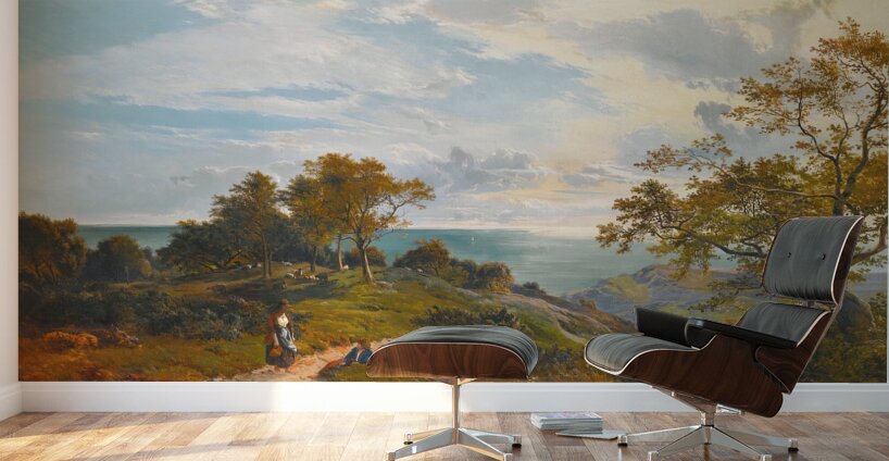 A Peep At The Sea. Fairlight Glen [1859] by Sidney Richard Percy [1821–1886] Wall Murals