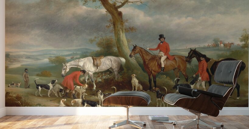 Thomas Wilkinson. M.F.H.. With the Hurworth Foxhounds [1846] by John Ferneley [1782–1860] Wall Murals