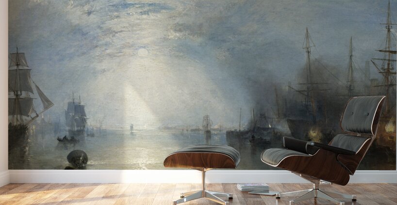 Keelmen Heaving in Coals by Moonlight [1835] by Joseph Mallord William Turner [1775–1851] Wall Murals