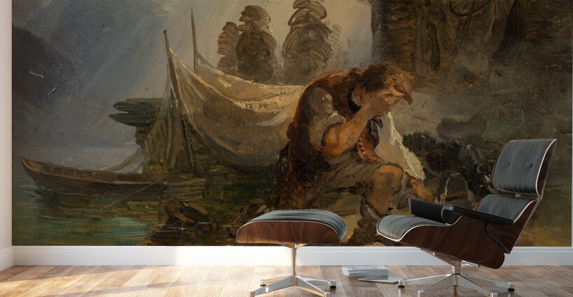 Der ertrunkene Knabe [around 1830–1840] by Friedrich August Matthias Gauermann [1807–1862] Wall Murals