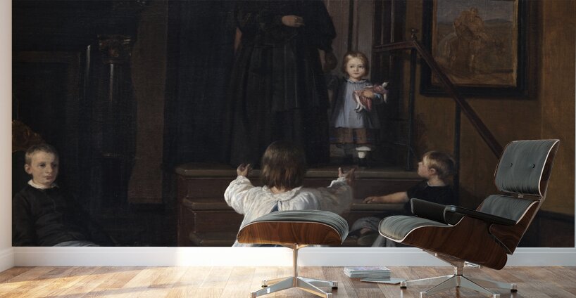 The Artist’s Wife and Children in the Studio at Charlottenborg [1861–1862] by Wilhelm Marstrand [1810–1873] Wall Murals