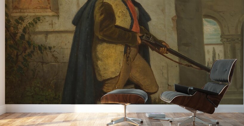 A Man with a Rifle by Carl Goebel the younger [1824–1899] Wall Murals