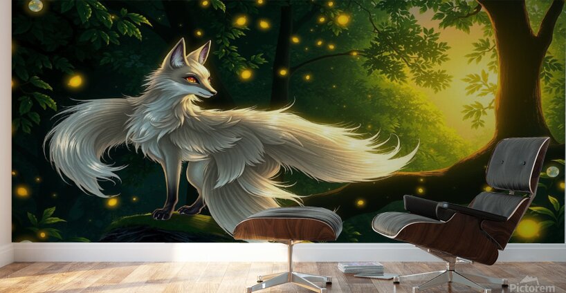A beautiful fox one of the animals of the sky Wall Murals