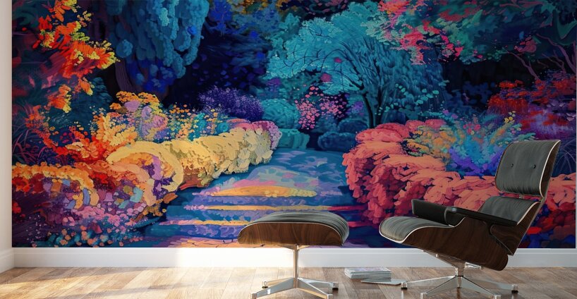 Chromatic Garden Path H92N5Z 60 Wall Murals
