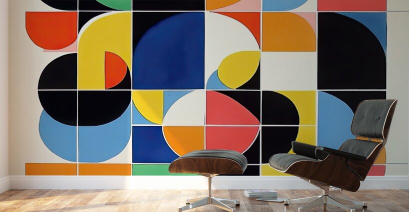 Chromatic Grid Interplay 5H2N9Z 60 Wall Murals