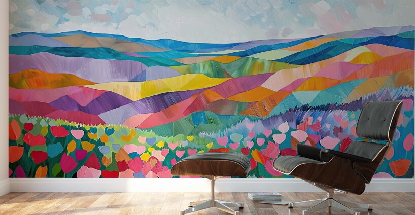 Chromatic Hills Bloom 78HNP2 55 Wall Murals
