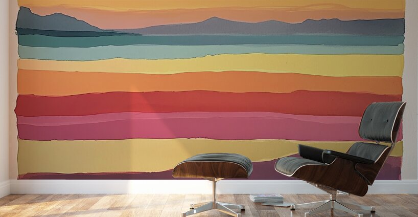Chromatic Horizons 7P3D2H 53 Wall Murals