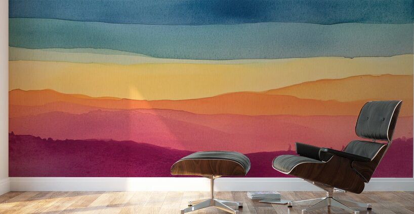 Chromatic Horizons H3C9N2 47 Wall Murals