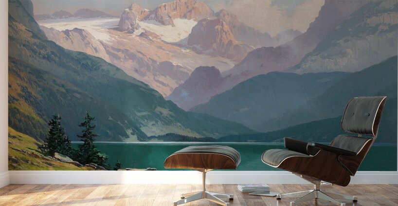 Lake Gosau with the Dachstein by Toni Haller [1907–1944] Wall Murals