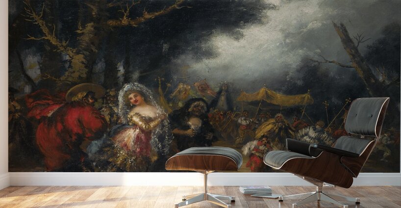 La Procesión [The Procession] by Eugenio Lucas Villamil [1858–1918] Wall Murals