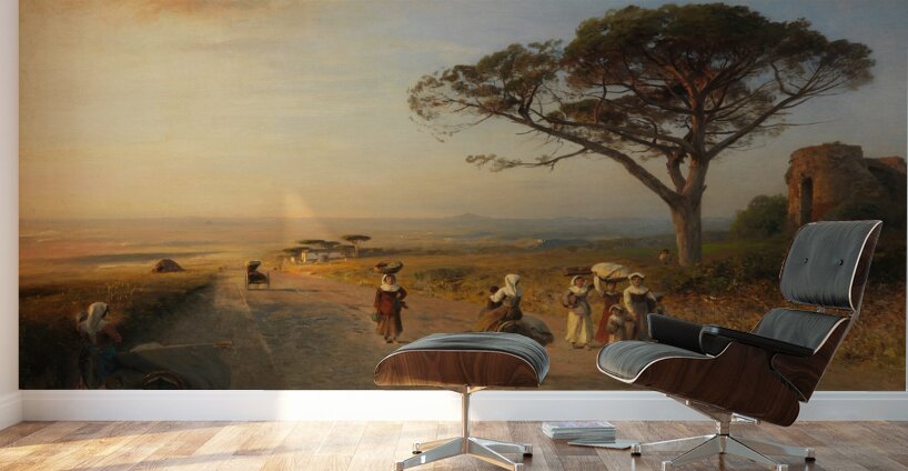 Via Appia [Ca. 1850] by Albert Flamm [1823–1906] Wall Murals