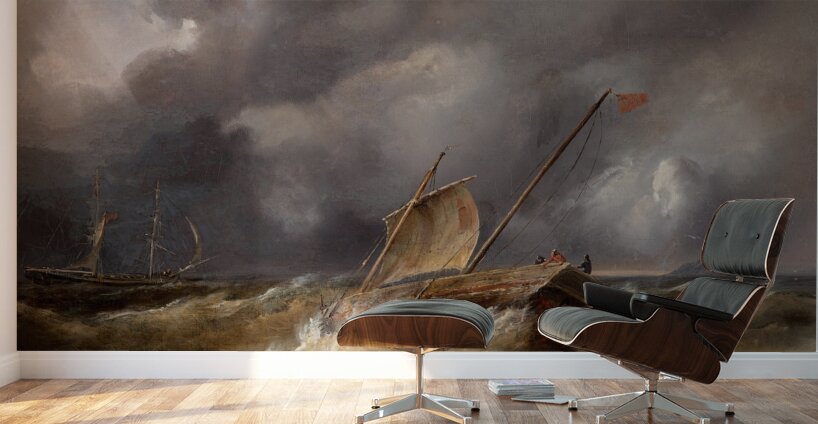 La tempête by Théodore Gudin [1802–1880] Wall Murals