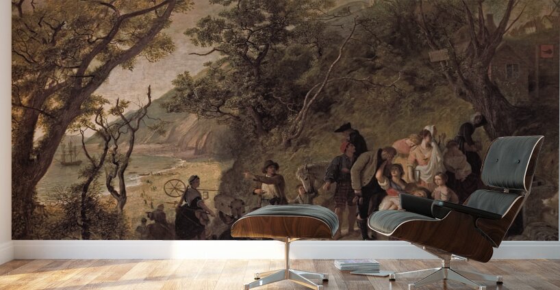 The deserted village [1857] by Joseph Severn [1793–1879] Wall Murals