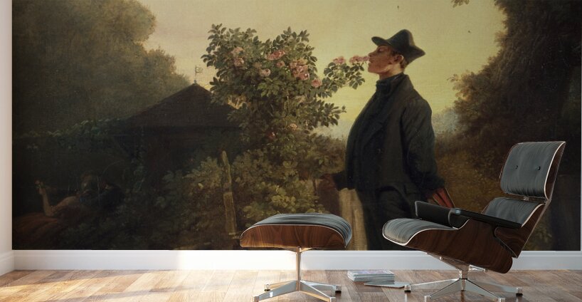 The Rose Lover [ca. 1847–1850] by Carl Spitzweg [1808–1880] Wall Murals