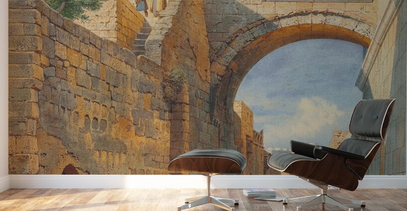 Street Scene In Jerusalem [1863] by Carl Friedrich Heinrich Werner [1808–1894] Wall Murals