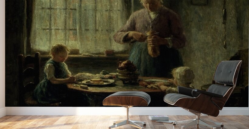 A Family Meal [1890s] by Evert Pieters [1856–1932] Wall Murals