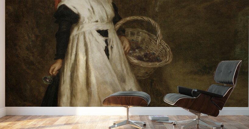 A Little Violet Seller [1877] by Augustus Edwin Mulready [1844–1904] Wall Murals