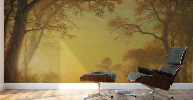 Light In The Forest by Albert Bierstadt [1830–1902] Wall Murals