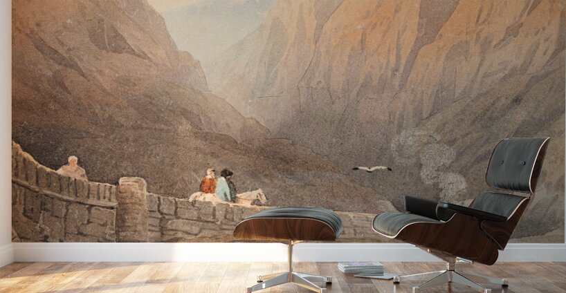 Pont Aberglaslyn [1812] by John Varley [1778–1842] Wall Murals