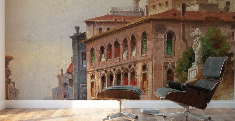 Venice. Canal Scene by Karl Kaufmann [1843–1905] Wall Murals