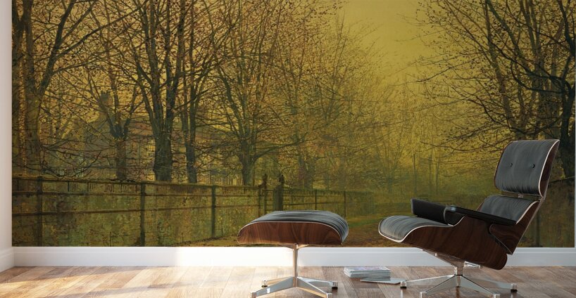 In The Golden Glow Of Autumn [1884] by John Atkinson Grimshaw [1836–1893] Wall Murals