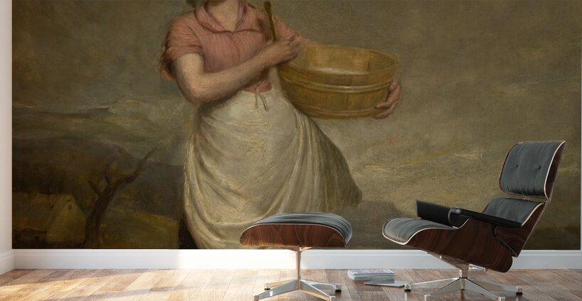 A milkmaid in a landscape [1835] by Thomas Duncan [1807–1845] Wall Murals