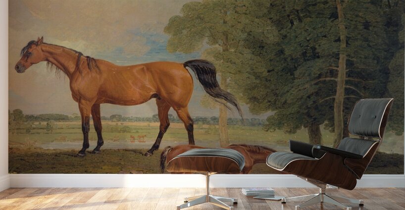 Broodmare With Foal. And A Terrier [1822] by Benjamin Marshall [1768–1835] Wall Murals