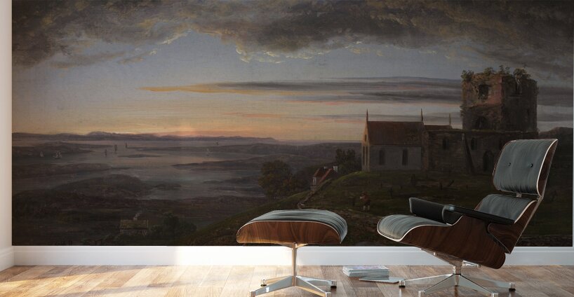 The ruined Church at Avaldsnes at Karmøy [1820] by Johan Christian Dahl [1788–1857] Wall Murals