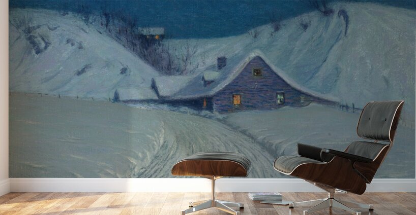 Winter’s Cabin at the Curve by Birge Harrison [1854–1929] Wall Murals