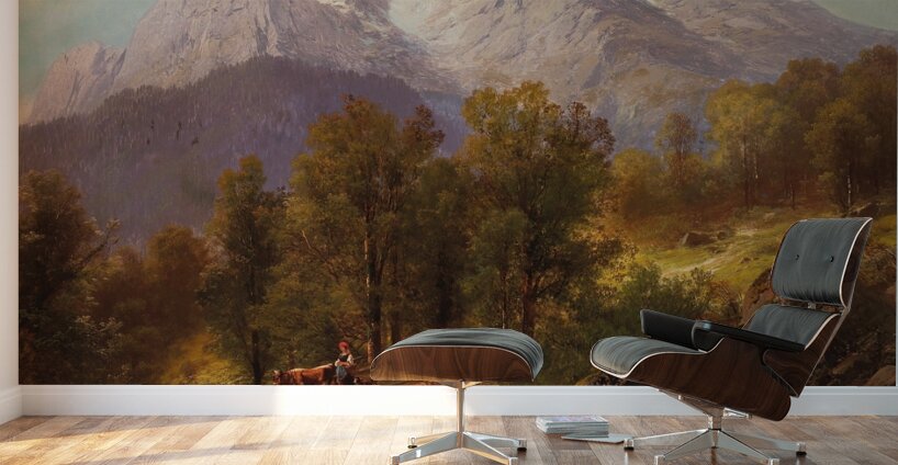 The Watzmann Near Berchtesgaden by Carl Millner [1825–1895] Wall Murals