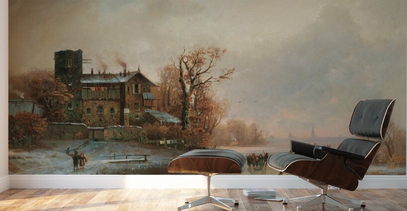 Winter pleasures by Anton Doll [1826–1887] Wall Murals