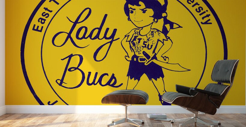 1980s ETSU Lady Bucs Art Wall Murals