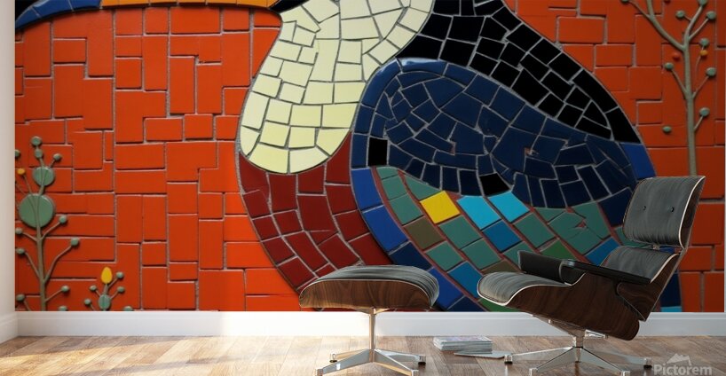 Flux Dev A vibrant intricately arranged mosaic de Wall Murals